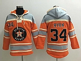 Houston Astros #34 Nolan Ryan Orange Sawyer Hooded Sweatshirt MLB Hoodie,baseball caps,new era cap wholesale,wholesale hats
